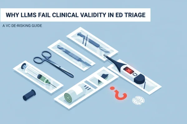 Why LLMs Fail Clinical Validity in ED Triage: A VC De-Risking Guide